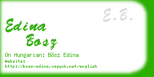edina bosz business card